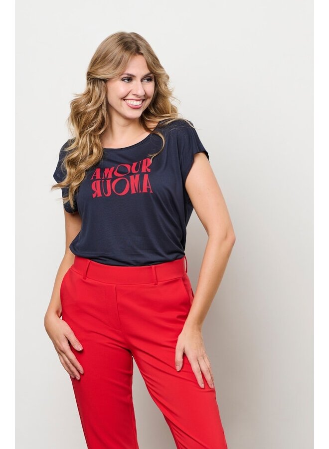 &Co Woman Broek Rood Posie PA423