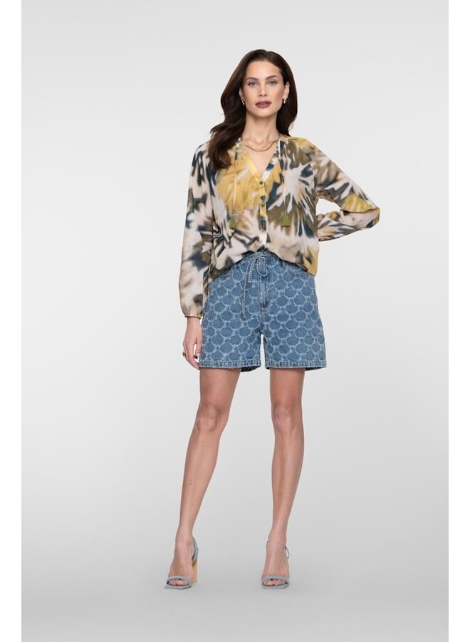 Geisha Blouse Khaki 63226-20