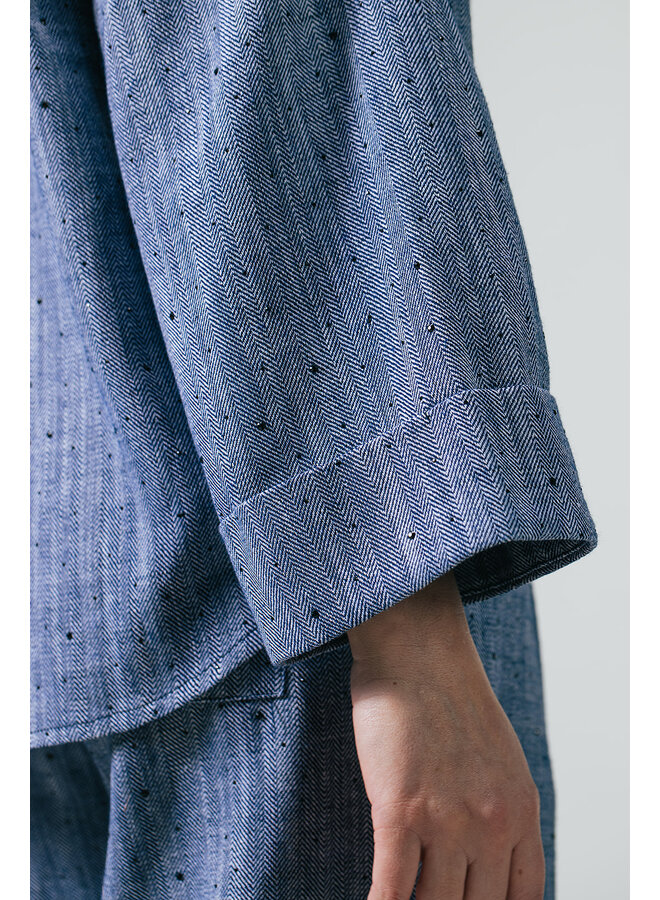 Label Dot Blouse Blauw Amber