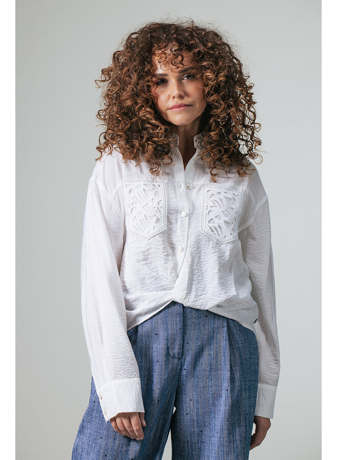 Label Dot Blouse Wit Azza