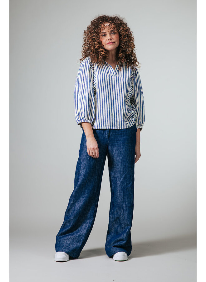 Label Dot Blouse Marine Abba