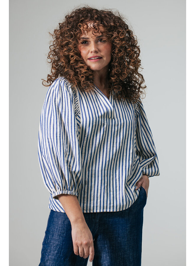 Label Dot Blouse Marine Abba