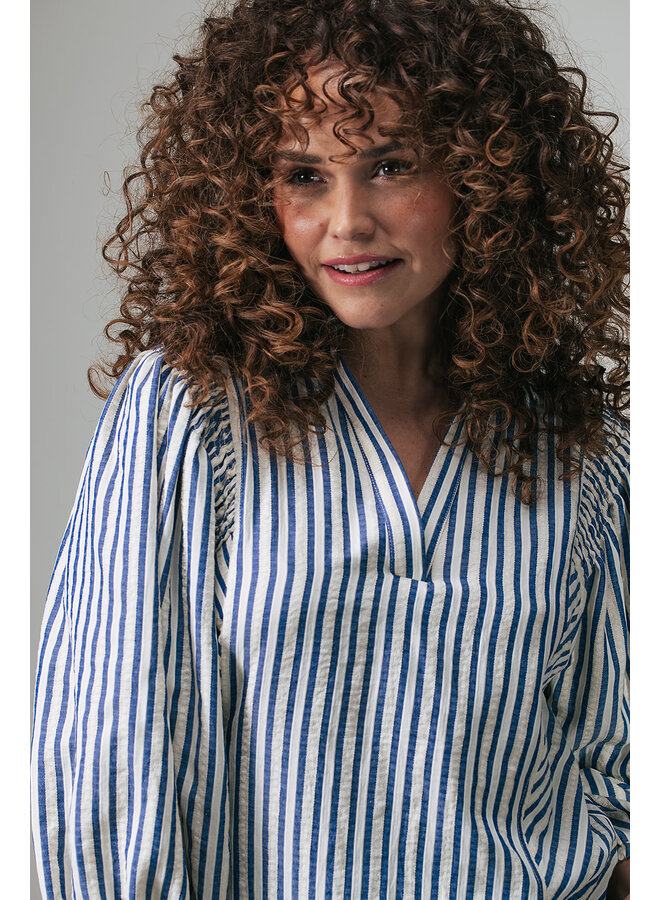 Label Dot Blouse Marine Abba