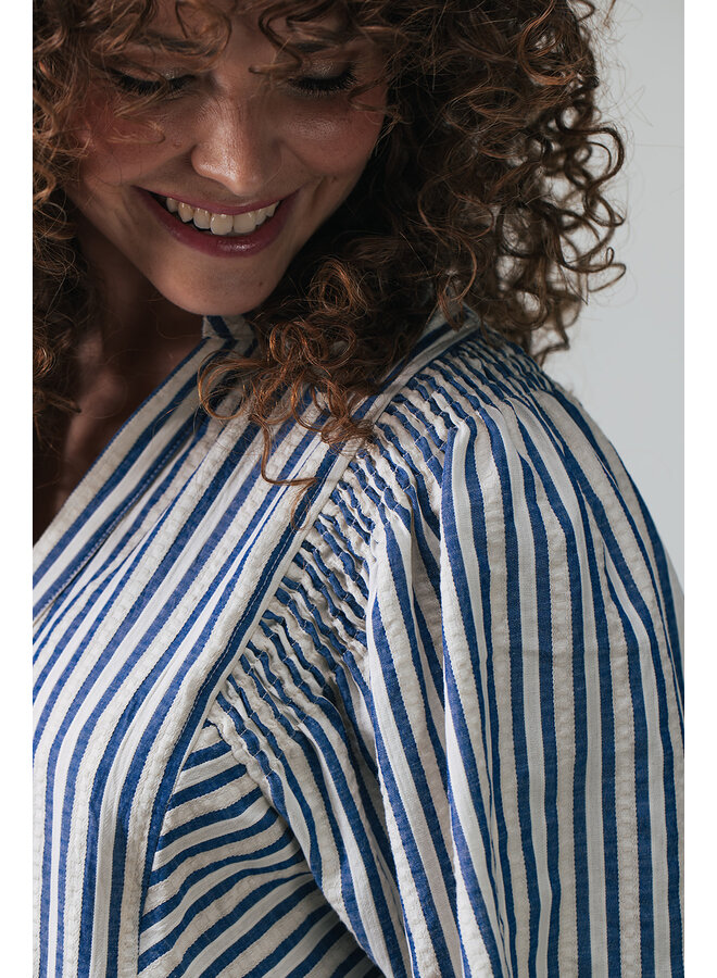 Label Dot Blouse Marine Abba