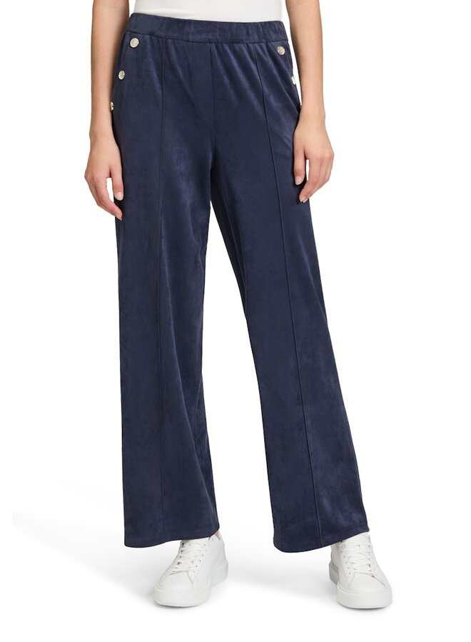 Betty & Co Suedine Broek Marine 6671-3024