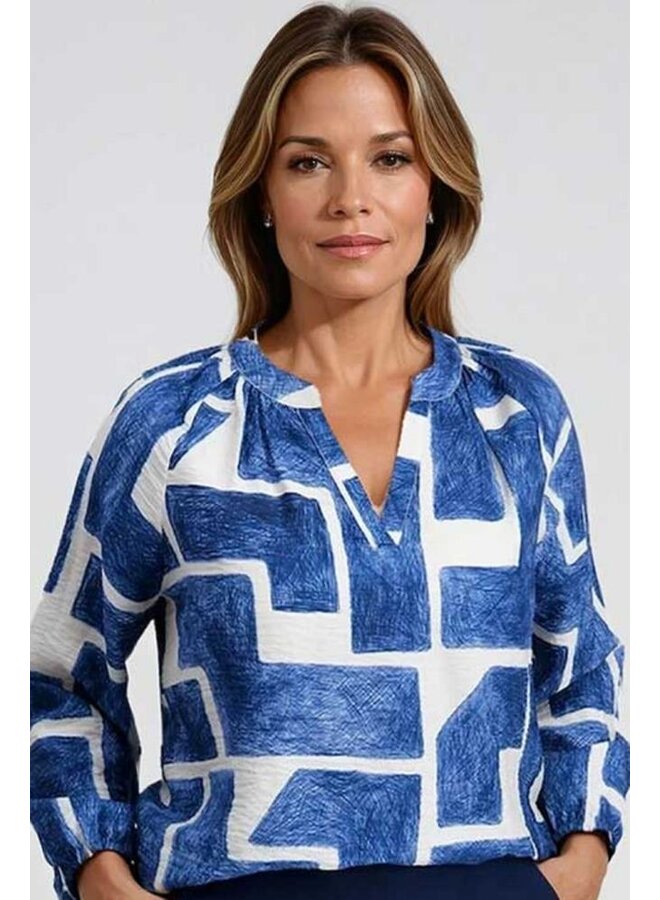 Signe Nature Blouse Blauw 840301