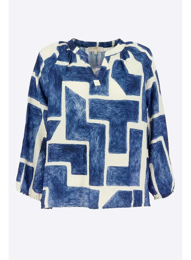 Signe Nature Blouse Blauw 840301