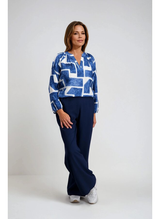 Signe Nature Blouse Blauw 840301