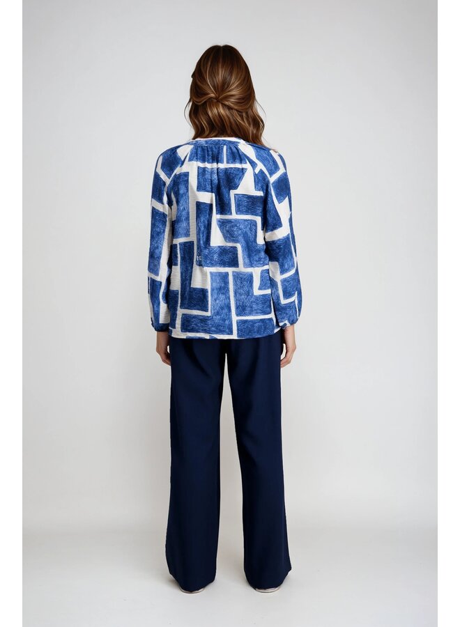 Signe Nature Blouse Blauw 840301