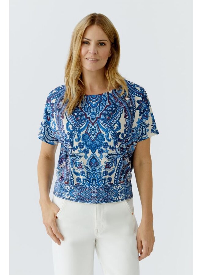 OUI Shirt Blauw 96408