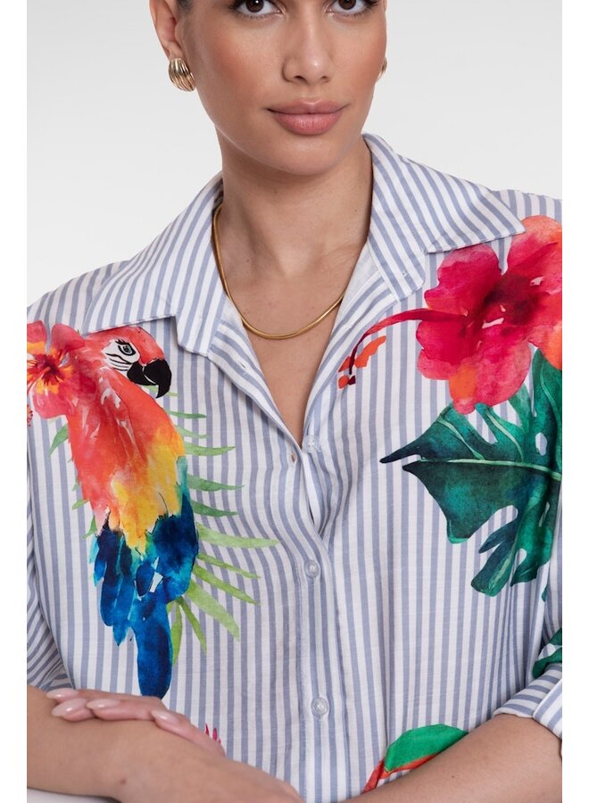 Geisha Blouse Blauw 63162-70