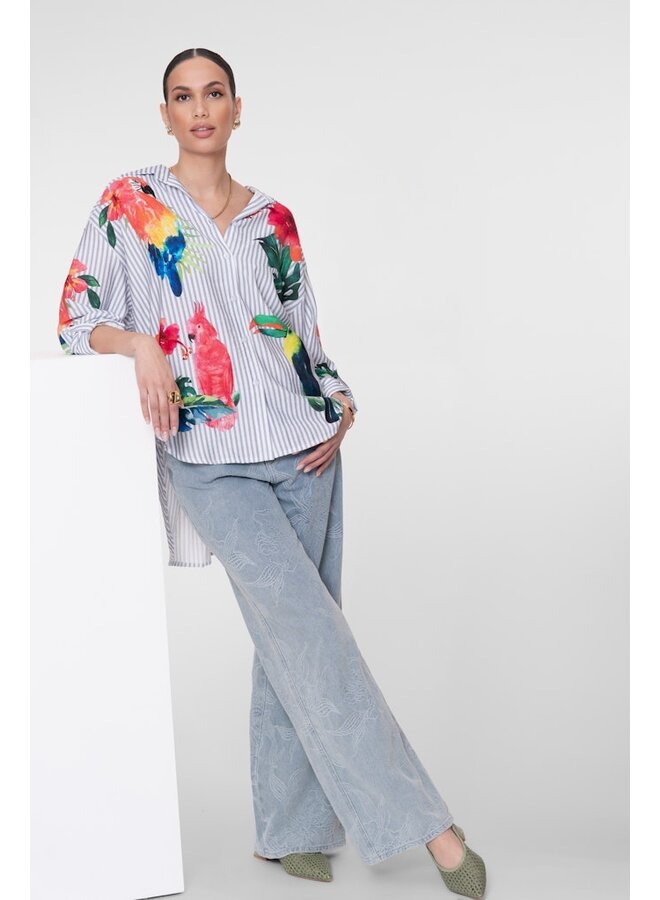 Geisha Blouse Blauw 63162-70