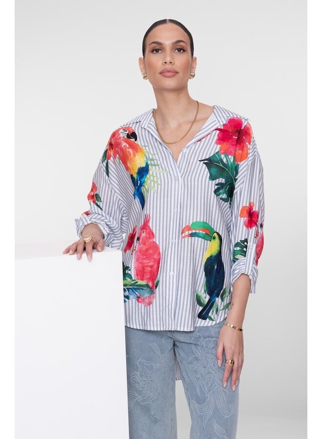 Geisha Blouse Blauw 63162-70