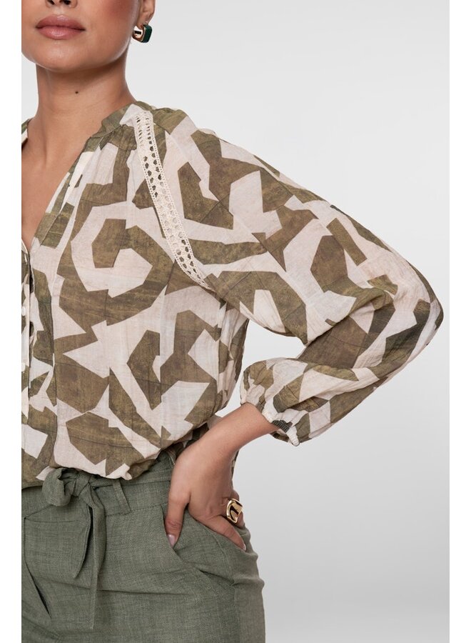 Geisha Blouse Hazelnoot 63241-20