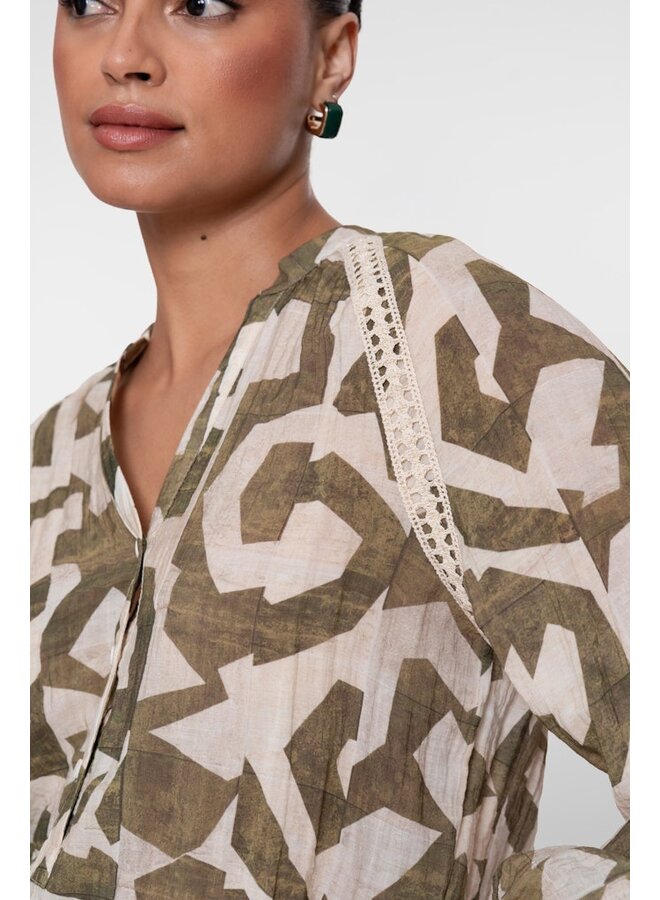 Geisha Blouse Hazelnoot 63241-20