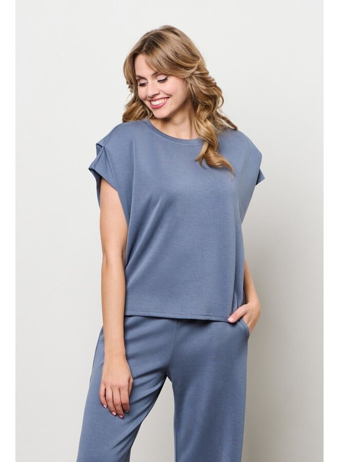 &Co Woman Shirt Jeansblauw Danae TO349&Co Woman Shirt Jeansblauw Danae TO349