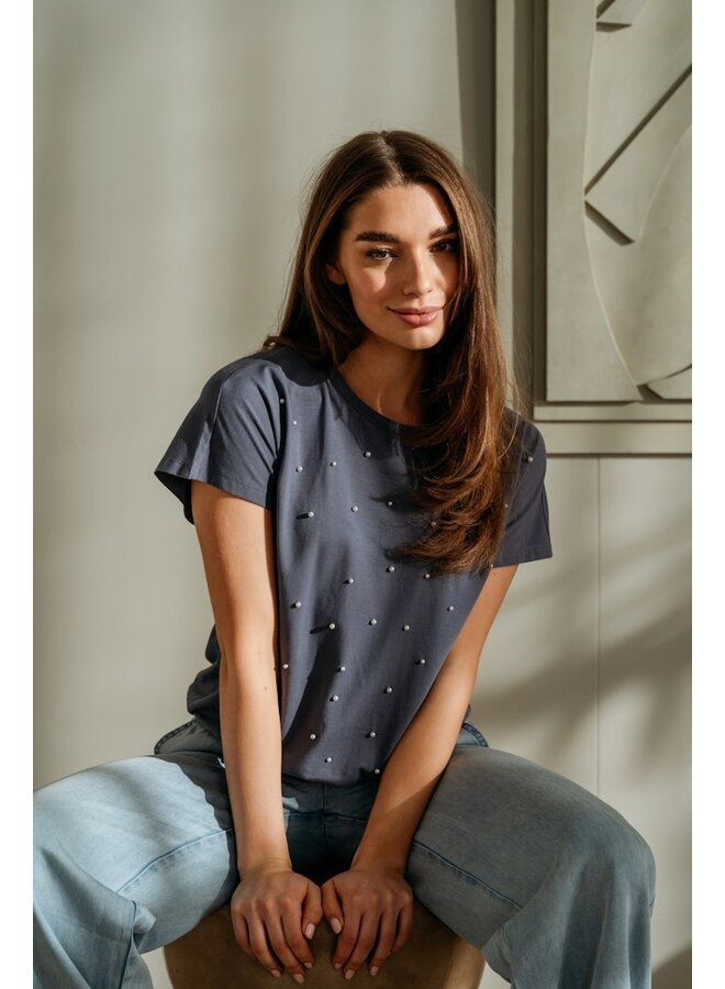 &Co Woman Shirt  Jeansblauw Therese TS141