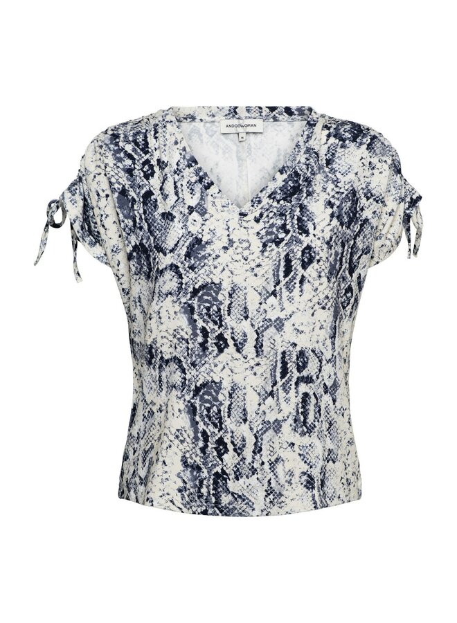 & Co Woman Shirt Jeansblauw Viana-TO351