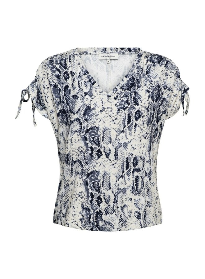 & Co Woman Shirt Jeansblauw Viana-TO351