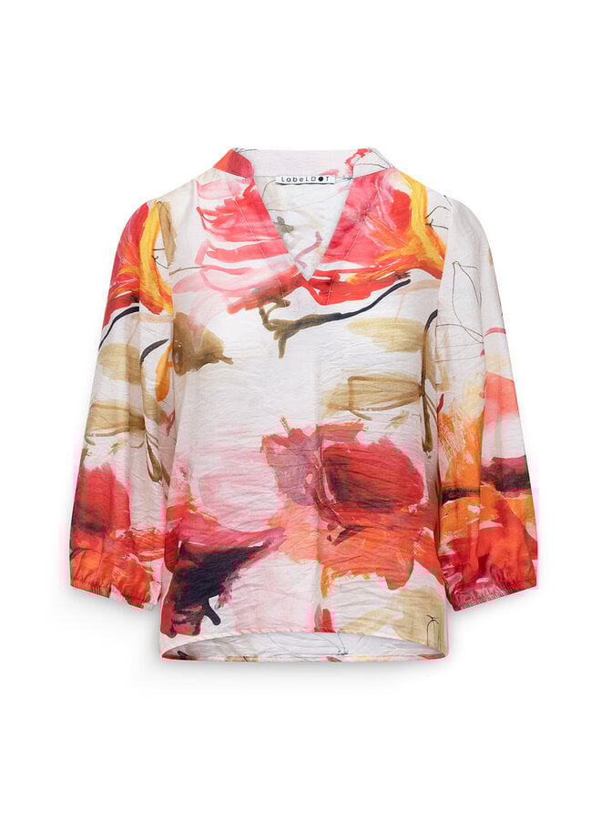 Label Dot Blouse Ivoor Aman