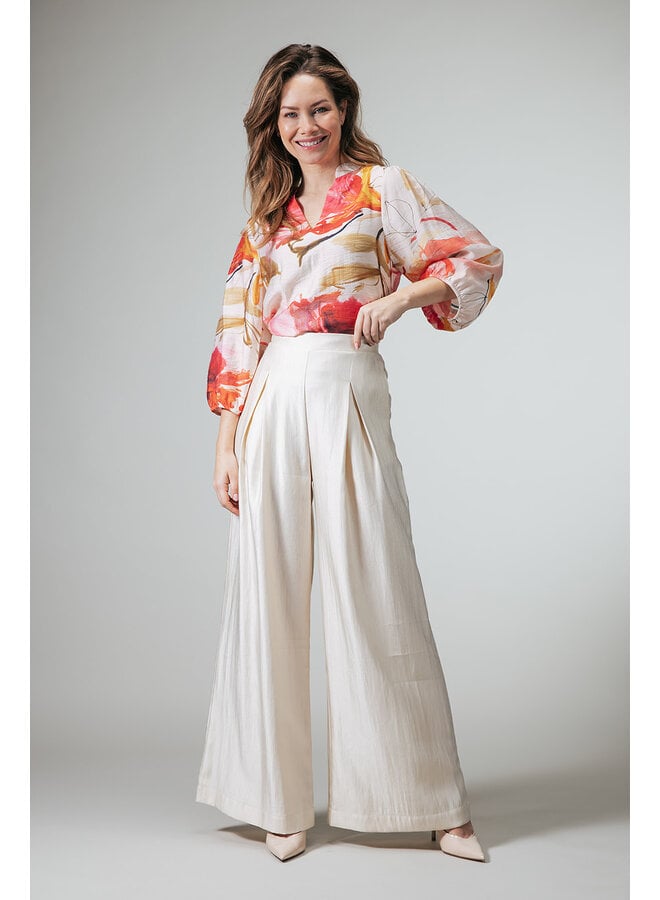 Label Dot Blouse Ivoor Aman