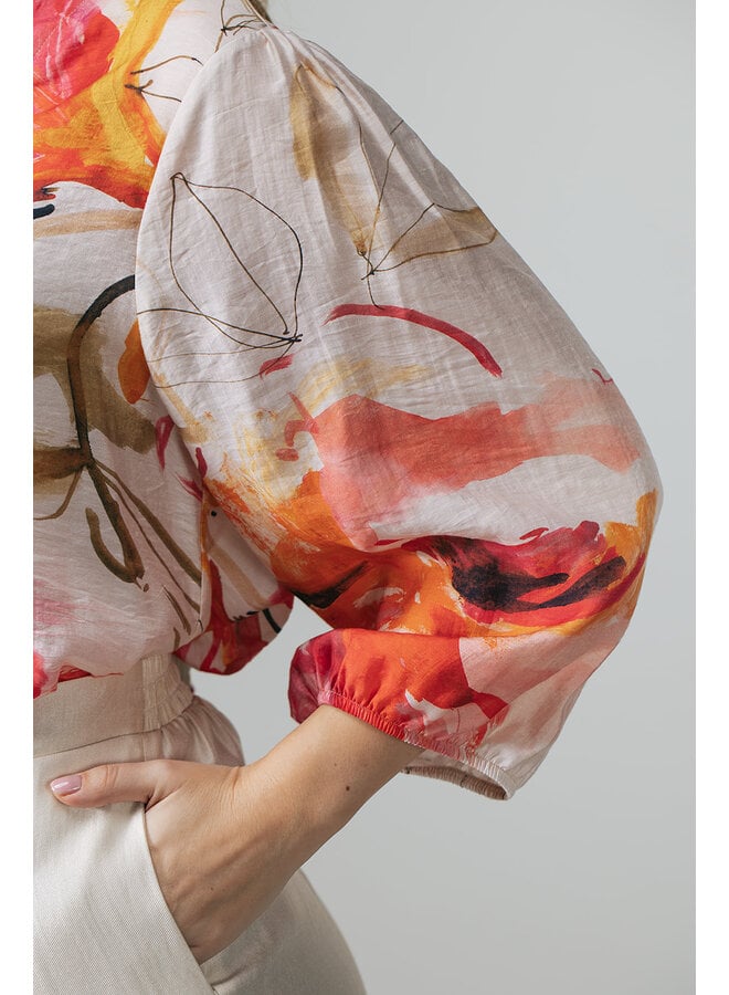 Label Dot Blouse Ivoor Aman