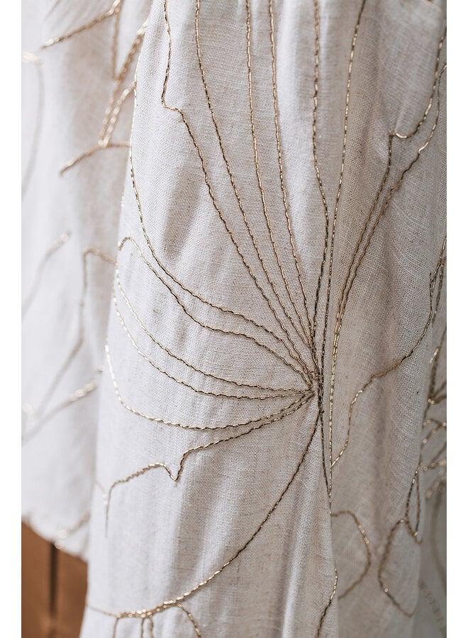 Label Dot Blouse Beige Adela