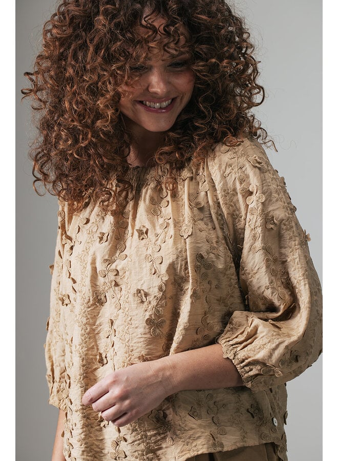 Label Dot Blouse Hazelnoot Angel