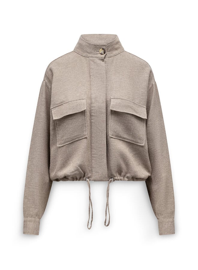 Label Dot Jasje Taupe Lea