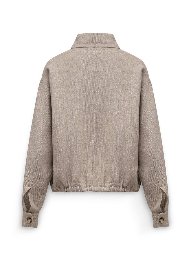 Label Dot Jasje Taupe Lea