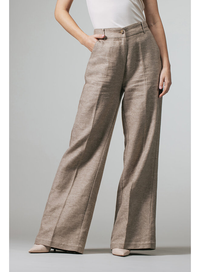 Label Dot Broek Taupe Roxanne