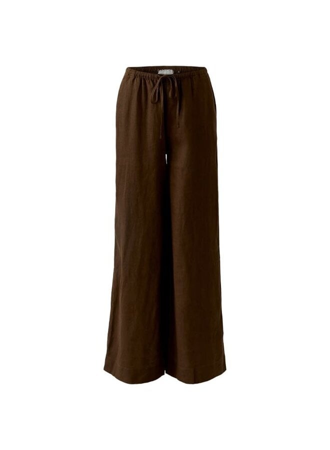 OUI Linnen Broek Bruin 97139