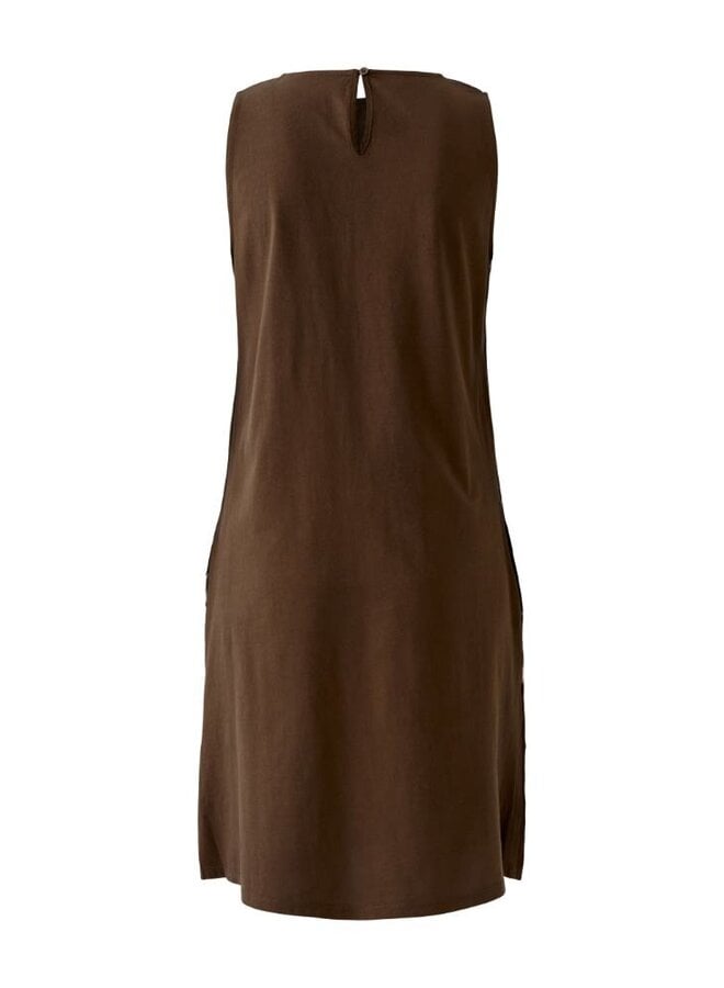 OUI Linnen Jurk Bruin 97177