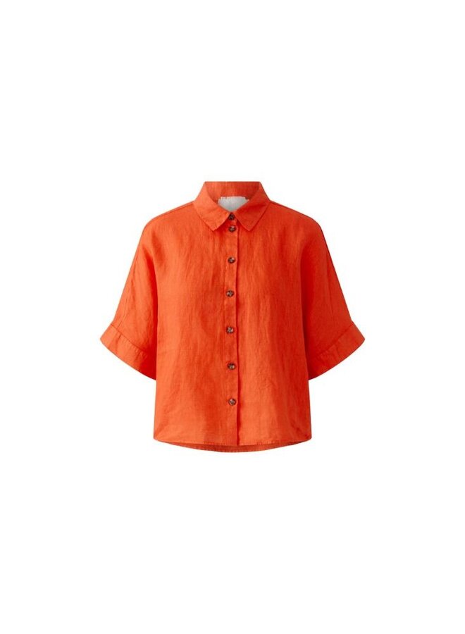 OUI Linnen Blouse Burned Orange 97229