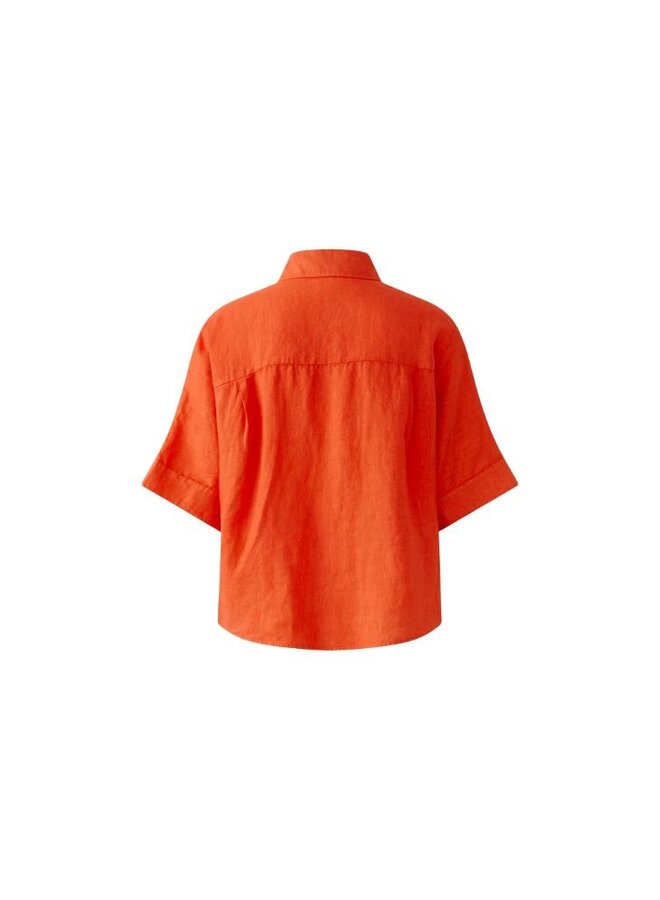 OUI Linnen Blouse Burned Orange 97229