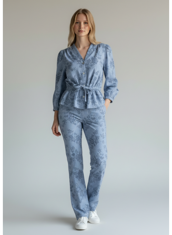 Geisha Broek Jeansblauw 61183-70