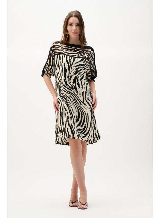 Joseph Ribkoff Jurk Zwart/Bruin 262229