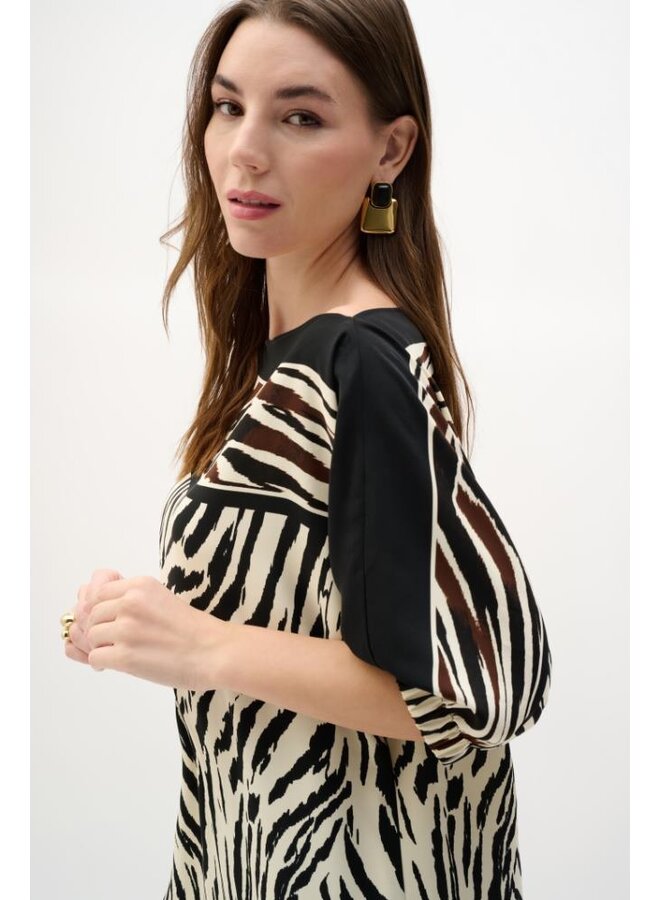 Joseph Ribkoff Jurk Zwart/Bruin 262229