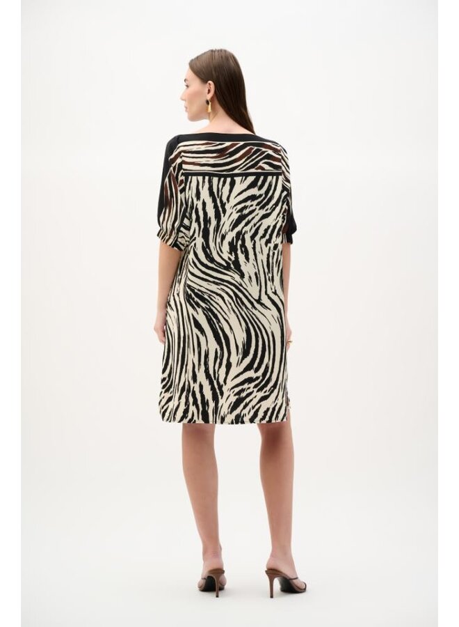 Joseph Ribkoff Jurk Zwart/Bruin 262229