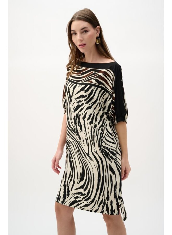 Joseph Ribkoff Jurk Zwart/Bruin 262229