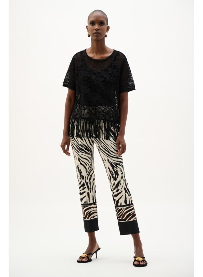 Joseph Ribkoff Broek Zwart/Bruin 262206