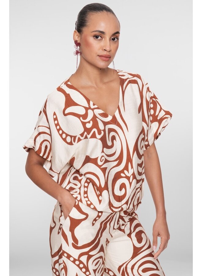 Geisha Blouse Beige 63435-26