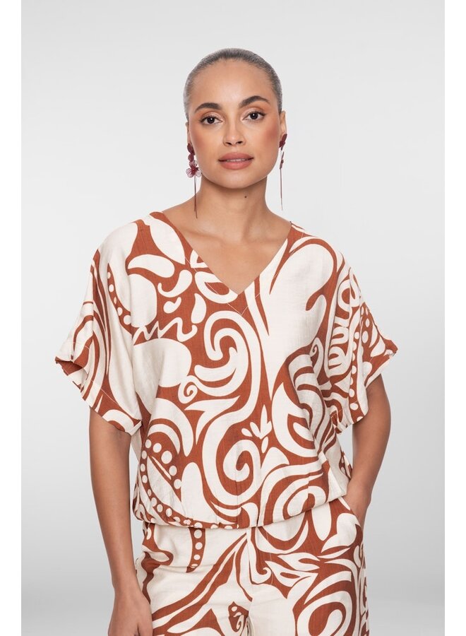 Geisha Blouse Beige 63435-26