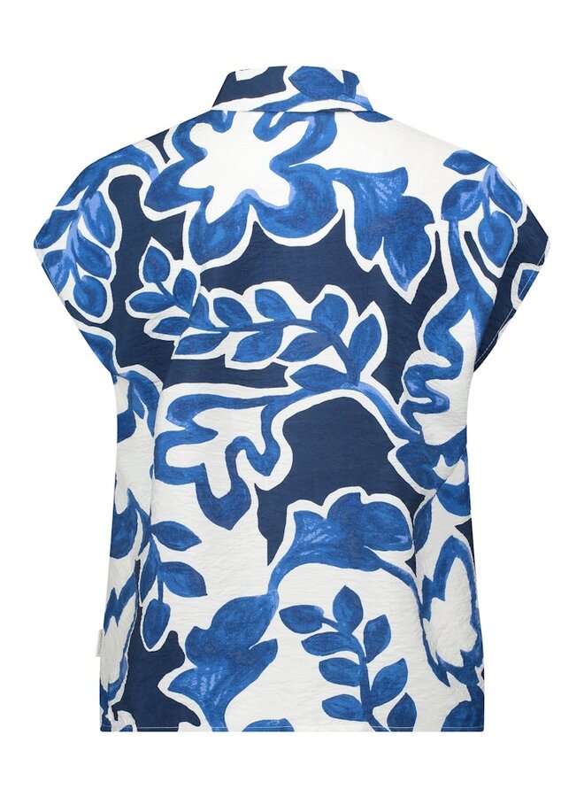 Betty & Co Blouse Blauw 8008-3369
