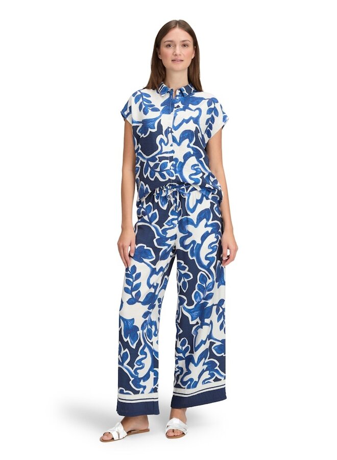 Betty & Co Blouse Blauw 8008-3369