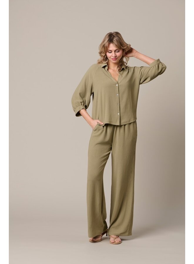 &Co Woman Broek Khaki Julie PA443