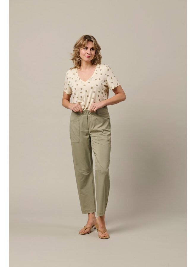 &Co Woman Shirt Ecru/Khaki Marley Dot TO373