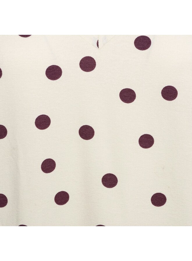 &Co Woman Shirt Ecru/Bourgogne Marley Dot TO373