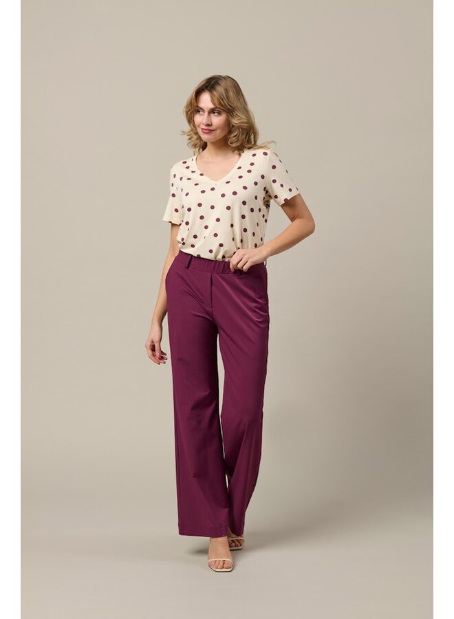 &Co Woman Shirt Ecru/Bourgogne Marley Dot TO373