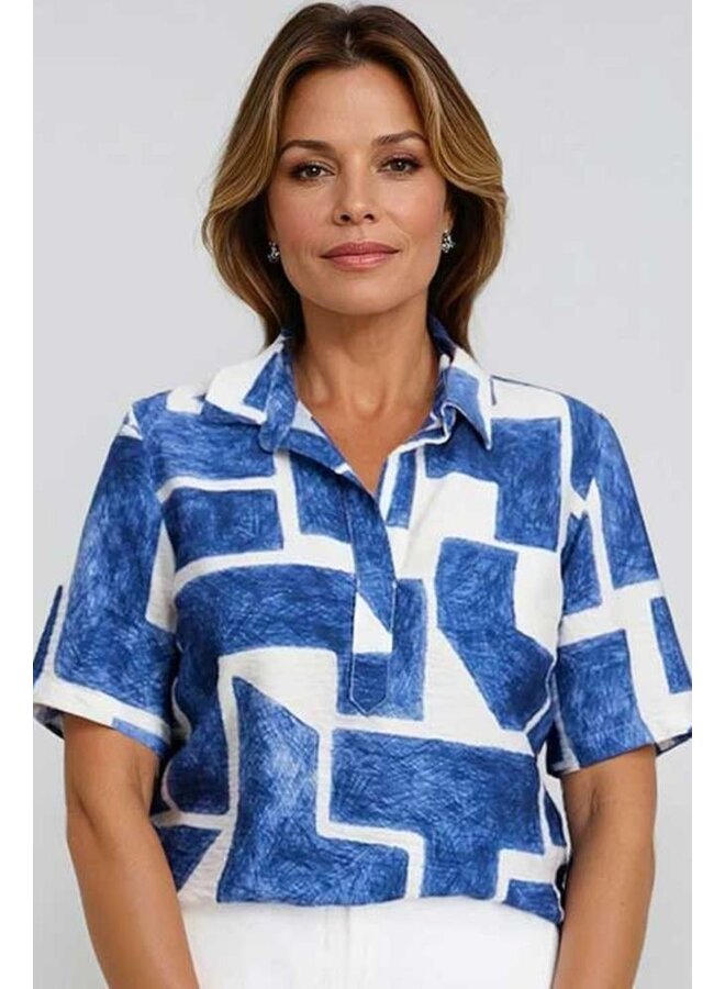 Signe Nature Blouse Blauw 840300